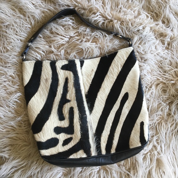 Animal Print Tote Black & White Bag/Purse - Picture 2 of 15
